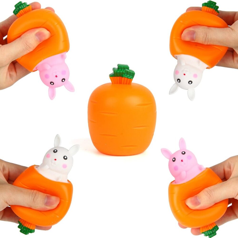 Carrot Shape Rabbit Squeeze Toys